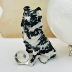 Zebra Jasper Carved Crystal Dog