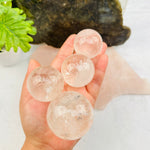 Clear Quartz Crystal Polished Spheres - By Weight