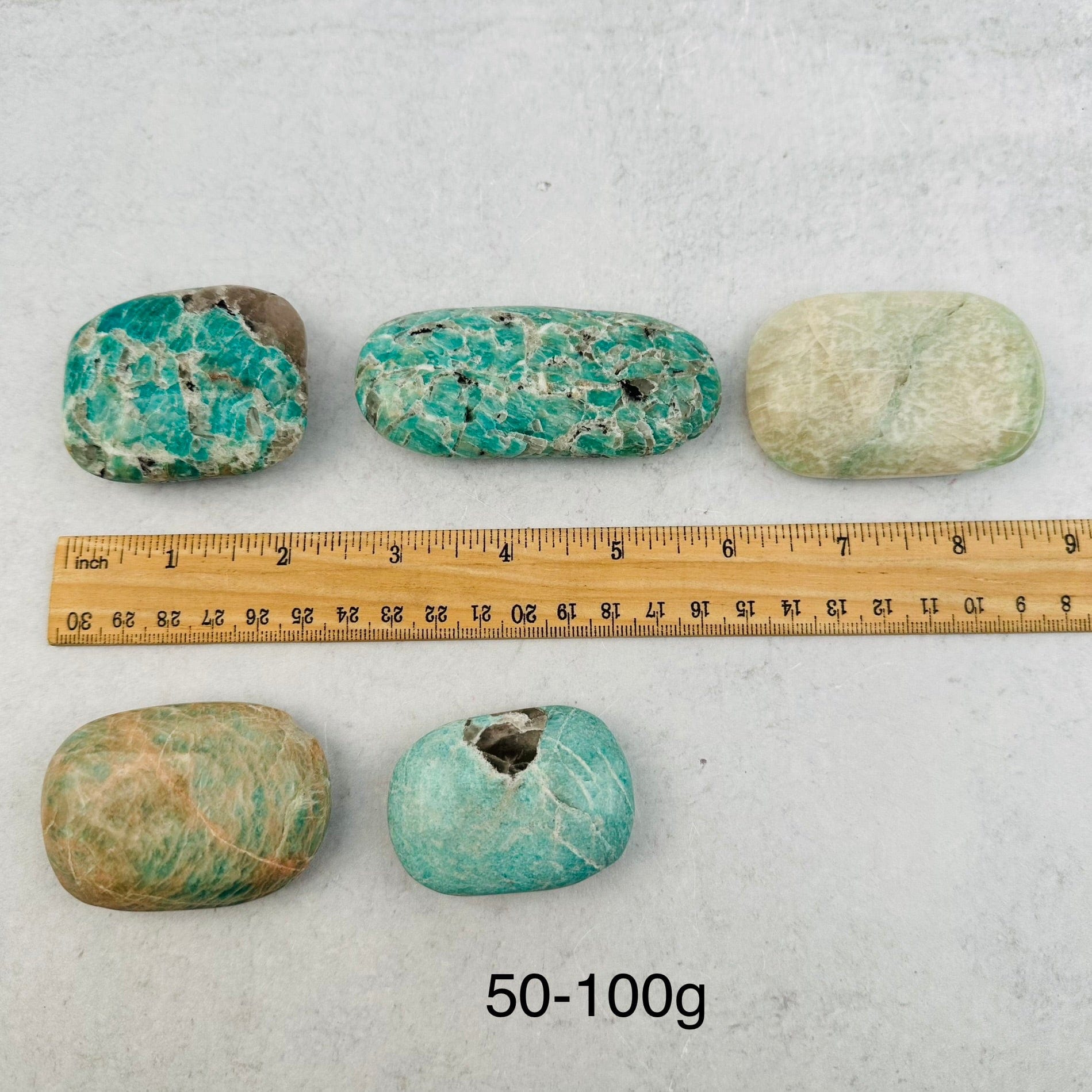 Amazonite Crystal Palm Pocket Stone - You Choose Weight