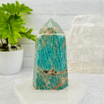 Amazonite Crystal Polished Tower Obelisk Point - By Weight