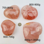 Rose Quartz Puff Polished Crystal Hearts - By Weight Spiritual Gift