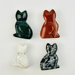 Gemstone Cat - Sitting Cat - Carved Stone - You Select the Gemstone -