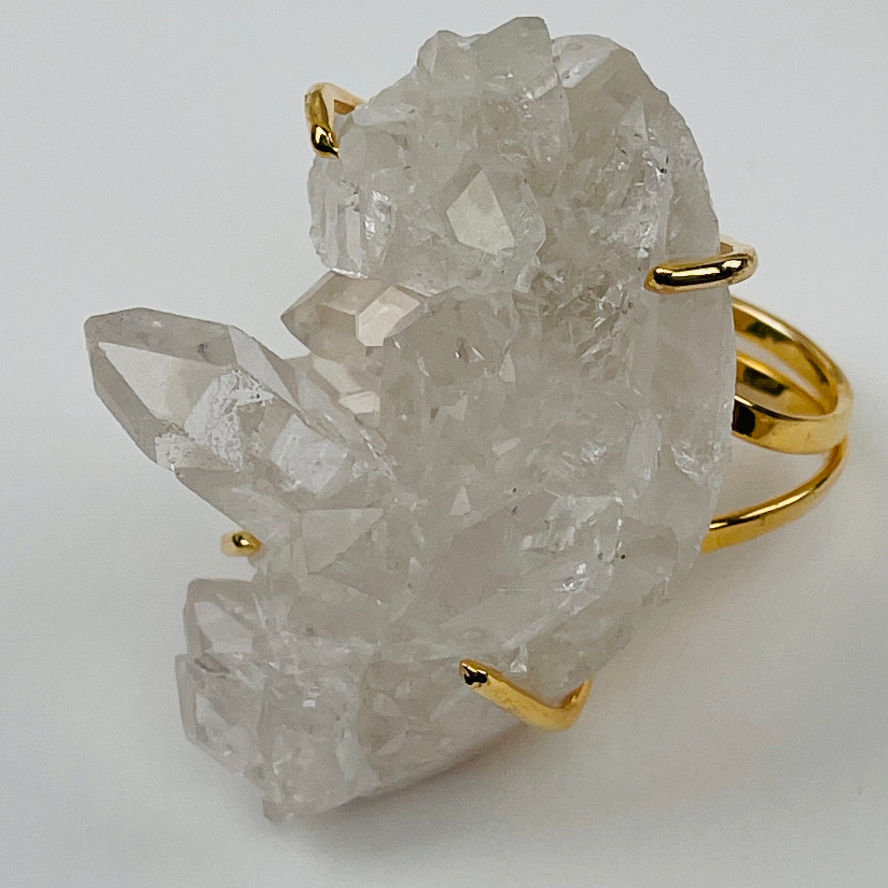 Crystal Cluster Ring (Amethyst, Citrine, or Crystal Quartz)