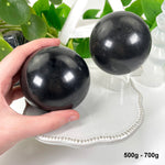 Black Tourmaline Polished Spheres - By Weight - Halloween Decor