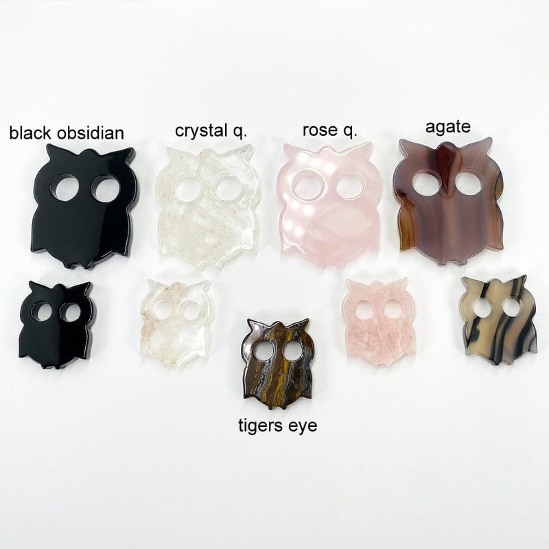 Gemstone Owl Slices - Small or Large -