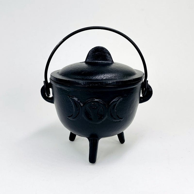 Cauldron with Triple Moon accent -- Christmas Decor