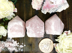 Rose Quartz and Crystal Point Lamps with USB Cord