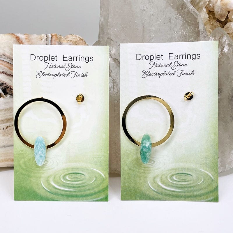 Gemstone Droplet Earrings