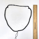 Black Obsidian Mala Bead Adjustable Necklace