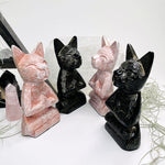 Cat Buddha - Black or White Cat -