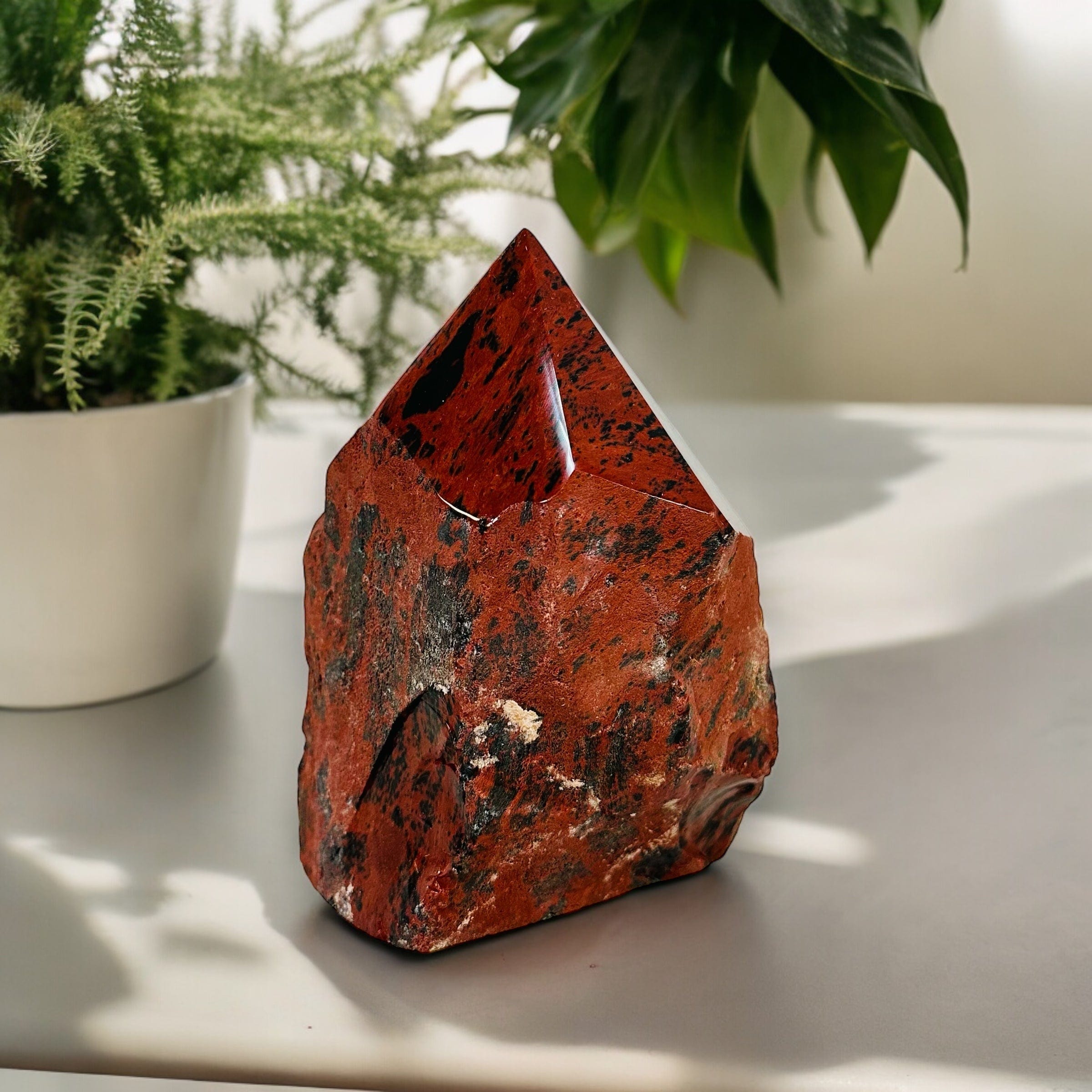 Mahogany Obsidian Crystal Semi Polished Cut Base - By weight -