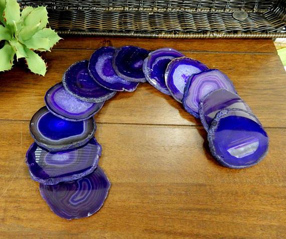 Agate Slices -Top Drilled - Size #2 LARGE AGATE - Crystal Craft Supply