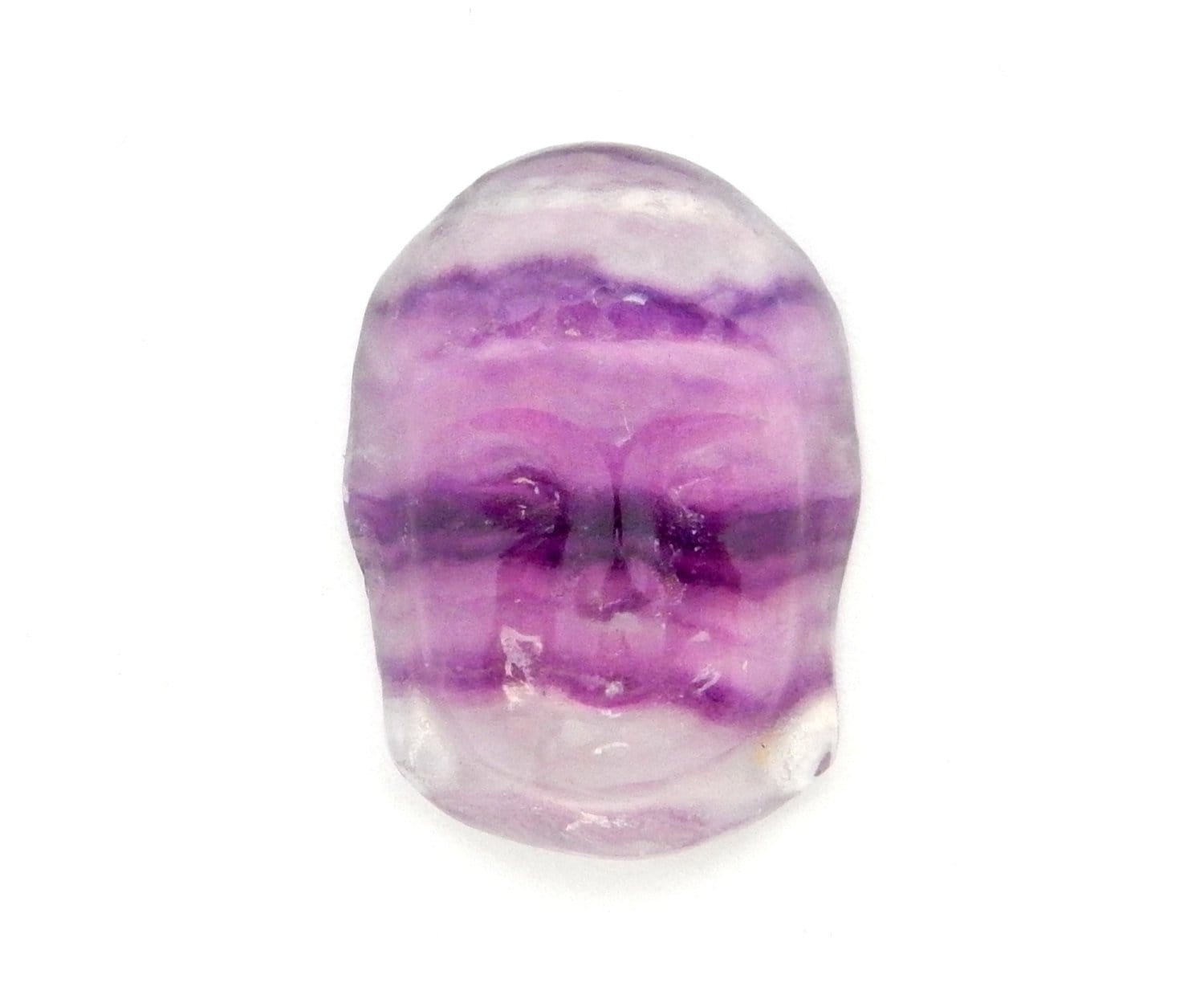 Buddha Petite Colorful Fluorite Buddha Head Cabochon - (RK36B27-08)