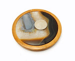 Agate Coasters in Wood Set