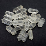 Crystal Quartz Double Terminated Pencil Point - Center Drilled Bead