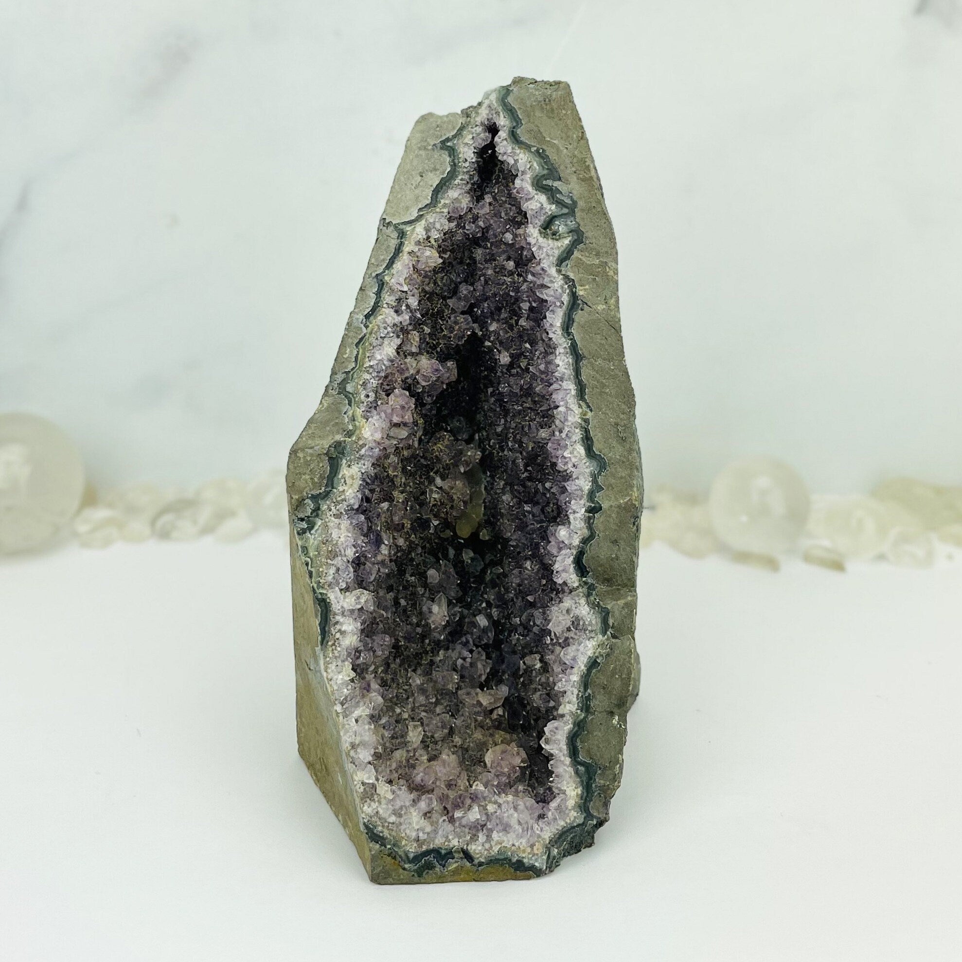 Amethyst Druzy Cluster Cut Base