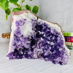 Amethyst Cluster Bookend Set Deep Purple