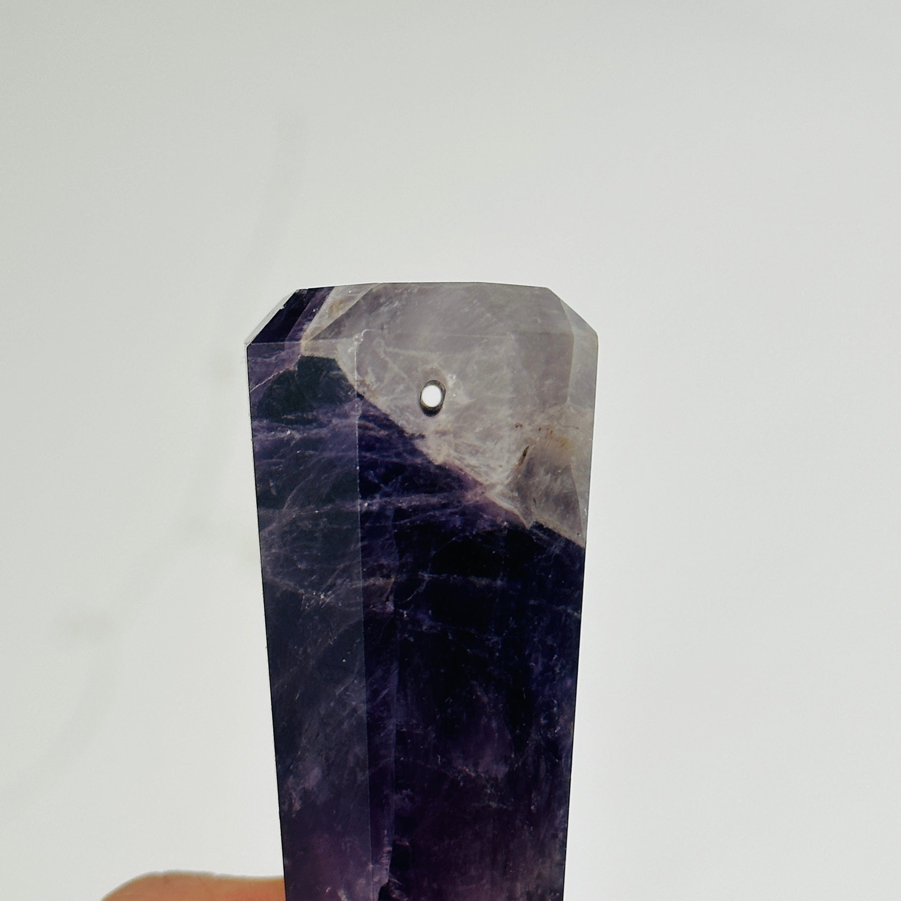 Large Amethyst Tower Obelisk Point Drilled