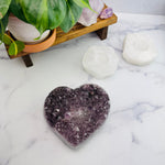 Amethyst Cluster Druzy Heart