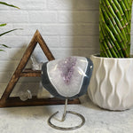 Amethyst and Agate on a Metal Stand - Crystal Home Decor