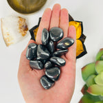 1 LB Bag Hematite Tumbled Gemstones- Small Polished Stones