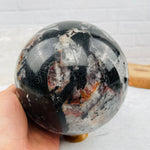 Black Tourmilated Quartz Sphere - Gigantic - OOAK