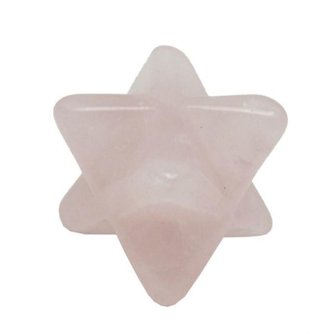 Merkaba Star - Rounded Rose Quartz Merkabah (RK34B19-10)