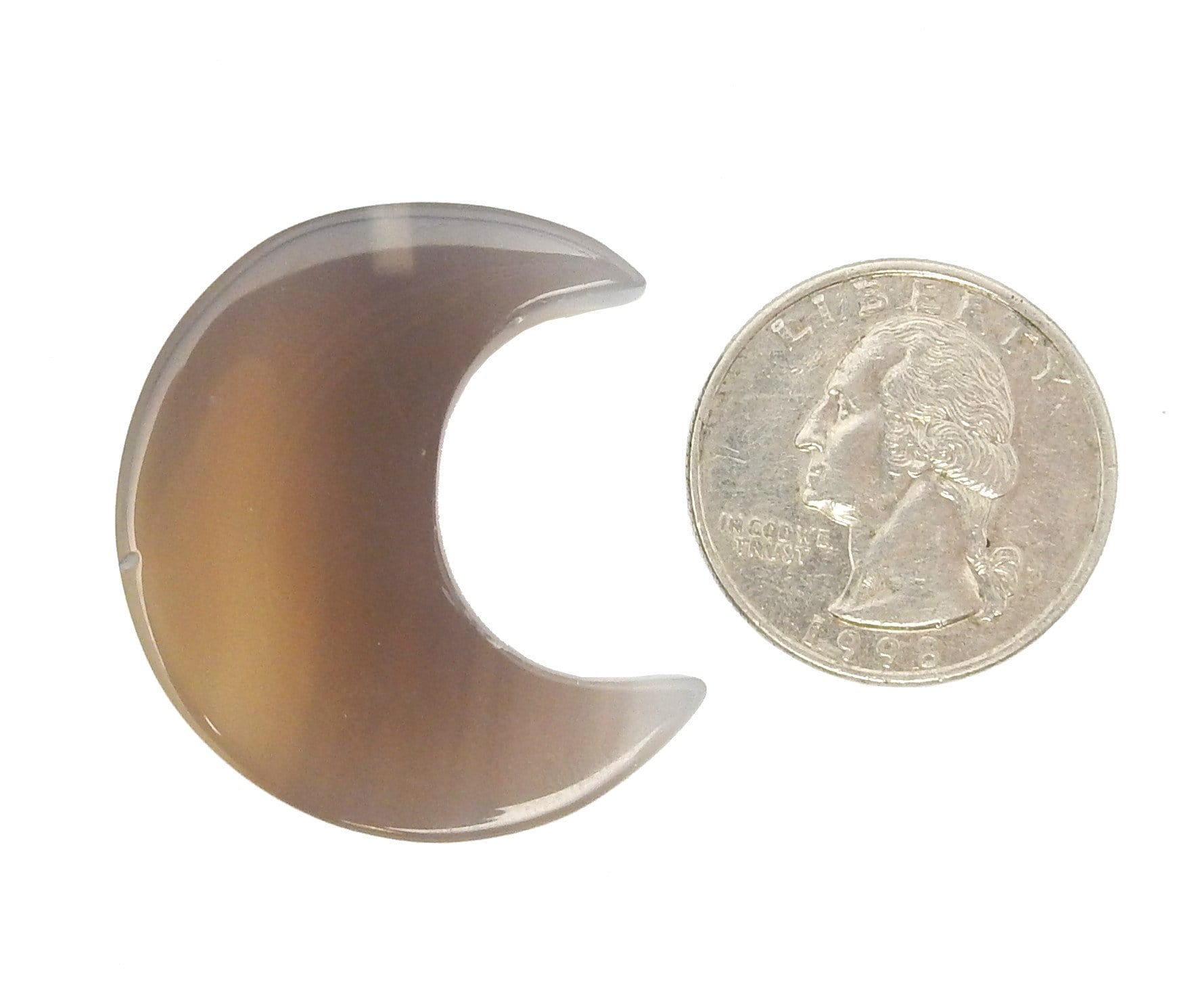 Gemstones Half Crescent Moon - Drilled or Undrilled