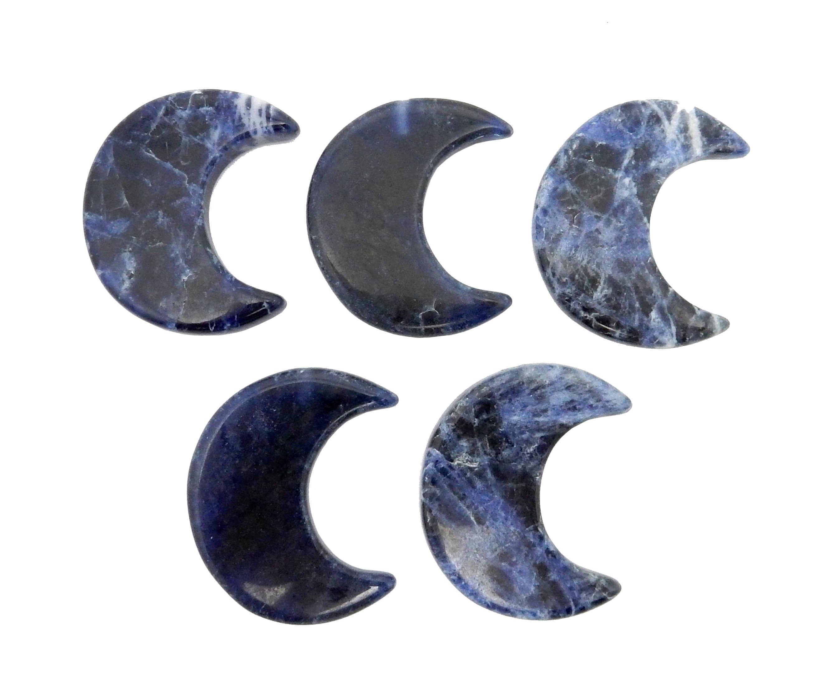 Gemstones Half Crescent Moon - Drilled or Undrilled